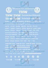 THW Decal 1:87 Beschriftung