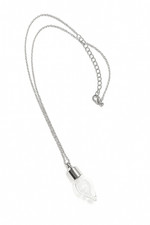 Edelstahlkette mit Anhänger Phiole befüllbar mit Parfum o. Ä. Glasfläschchen