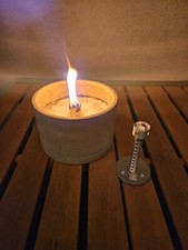 ALU Dochthalter Klein + Glasfaserdocht Wachs Brenner Schmelzlicht Wachsfresser