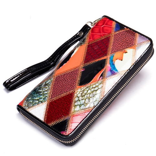Bunte patchwork echtleder - bunte, patchwork-echtleder