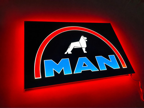 Man lkw namensschild led - man,