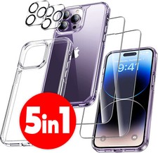 5in1 Schutzglas (Display + Kamera) für iPhone 17 16 15 14 Pro Max Panzerfolie 9H