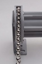 2 METER ROLLE / RÖMISCHE BLIND CHROM METALLKETTE - BLIND ERSATZTEILE