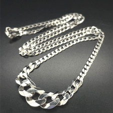 PANZERCOLLIER AUS 925/- SILBER RHODINIERT SCHMUCKJAGD