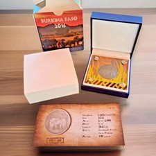 Spirit of Africa 2016 Burkina Faso 1000 CFA Francs Elefanten_ 1 oz_Silber 999