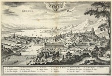 Genf Original Kupferstich Merian 1641