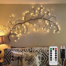 LED Lichterkette Zweigen Willow Vine Weidenrebe Baum Lichter mit Timer Wanddeko