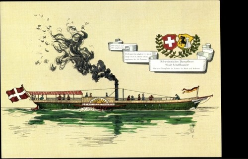 Dampfboot stadt - ak,