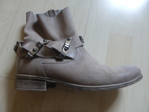 Mjus biker boots beige nieten - beige,