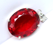85 CT Natürlich Rot Topas 925 Solid Sterling Silber Anhänger A+ Edelstein + Gift