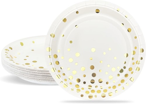 Pappteller goldfolie 18cm - goldfolie,