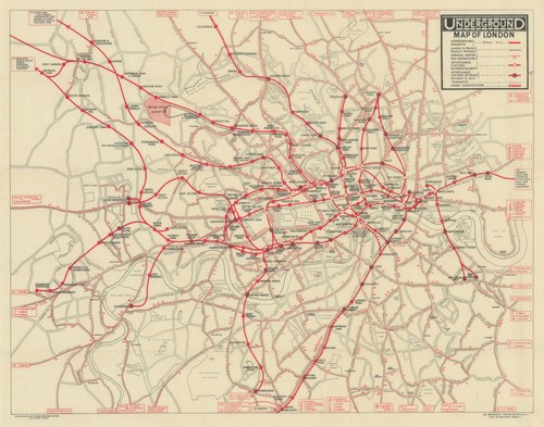 Bahn karte von london - u-bahn,