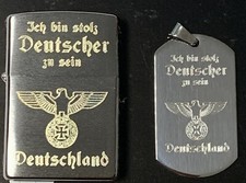DEUTSCHLAND SET ZiPPO STOLZER DEUTSCHER  + WUNSCH GRAVUR + Schlüsselanhänger