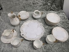 Restservice antik weiß gold diverse Teile