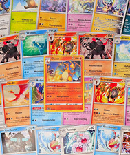 30x Deutsche Pokemon Karten inkl. Glurak Karte und 3 Glitzer Karten