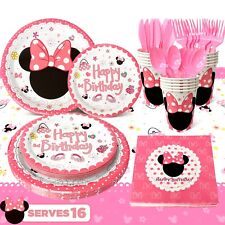 113 Pcs Minnie Mouse Kinder Deko Minnie Mouse Geburtstagsdeko Partygeschirr