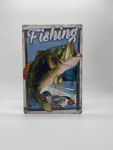 Blechschild fishing 20x30cm - fishing,