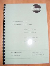 Agria 3400 Sichelmäher ETL BA Ersatzteilliste Bedienungsanleitung Anbau Fischer