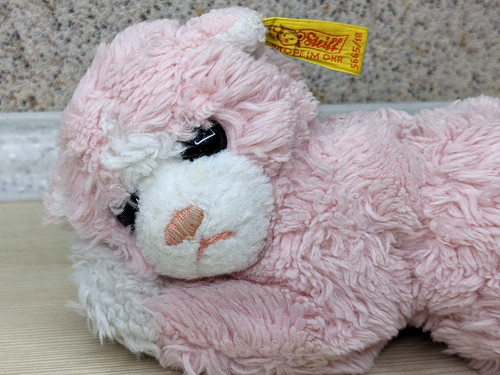 Steiff baby floppy - katze, rosa