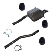 Endschalldämpfer Mittelrohr Auspuff+Anbausatz für Mercedes Sportcoupe  CL203