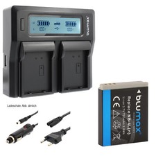 1x Akku + Lader für Canon NB-4LH IXUS70 80 255 PowerShot SD40 750 mAh (3,7V)