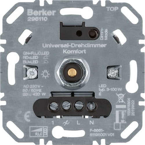Berker uni drehdimmer komfort - berker, uni-drehdimmer
