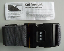 Koffergurt Zahlenschloss grau Koffer Gurt Reisen Sicherheit Transport Tasche neu