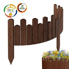 Beeteinfassung Rasenkante Flexibler Gartenzaun Holz Steckzaun Mähkante 1 m Lang