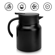 1L Thermoskanne Kaffeekanne Edelstahl Isolierkanne Thermo Teekanne mit Teesieb