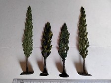 Zinnfiguren Flachfiguren 30mm   4 Bäume Beidseitig Bemalt