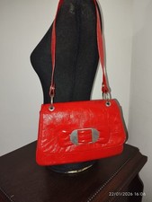 vintage tasche rot lackiertes