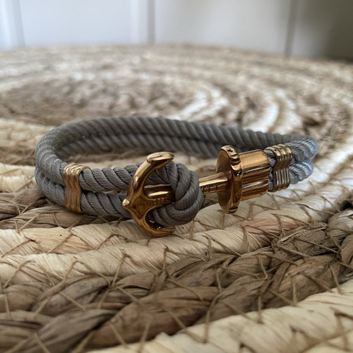 Grau gold seilarmband mit - grau-gold,