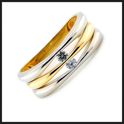 18k 750 gold band ring - 750, 57