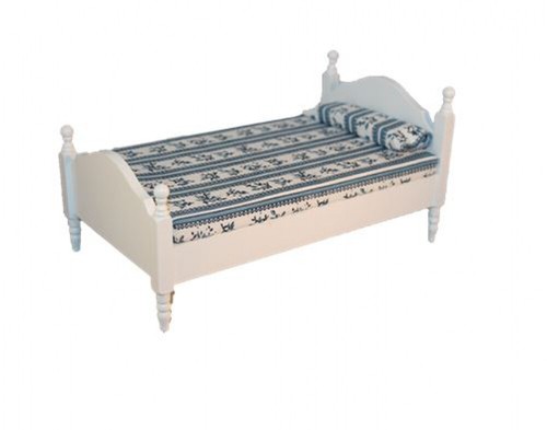 Puppenstube bett weiß - puppenstube, /