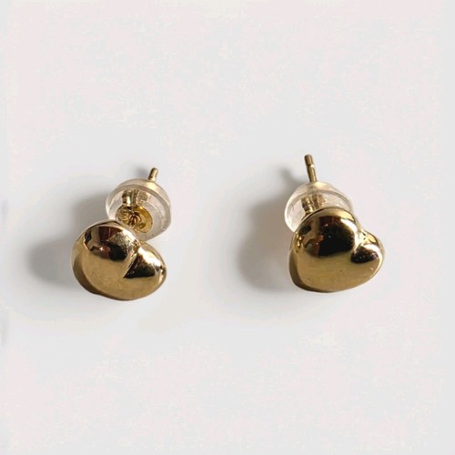 Herz ohrstecker echt - echt, 18k/750er