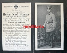 Sterbebild WWI Freiwilliger