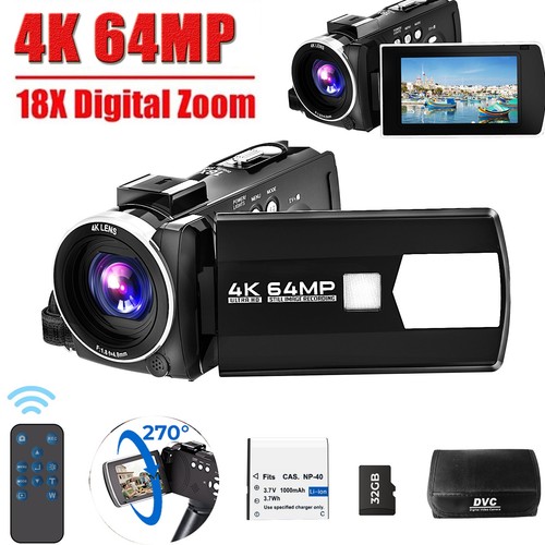 Videokamera 64mp camcorder - 4k,