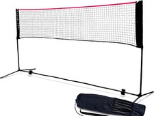 wNeu Badminton Volleyball Federball Netz 3 m schwarz Transporttasche eono