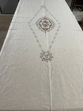 antike Tischdecke mit 12