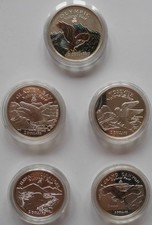 Münzen Cook Islands 2 Dollar Silber - 5 Stück - National Park- selten