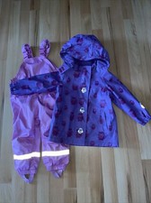 Regenanzug Gr.86/92 Regenhose Topomini Regenjacke  TCM Lila Eule TOP Rot Blau