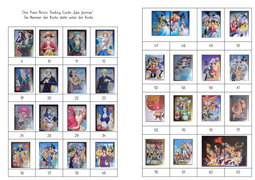 One piece panini trading cards - one,