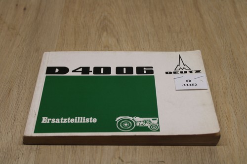 Deutz d4006 ersatzteilliste - deutz,