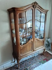 Geschirr Vitrine Warrings Stil Möbel Nussbaumholz 