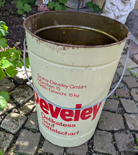 DEVELEY Senf  München - alte Blechdose, Blech-Eimer, Senf-Topf