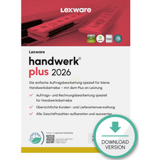 Lexware handwerk plus 2026 ABO-Lizenz 1PC (Win 10/11) 1 Jahr Laufzeit ESD