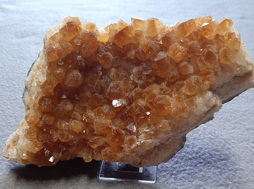 Orangencalcit kristallstufe - orangencalcit,