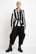 🖤 INSEIN Designer-Haremshose | Schwarz mit Strukturmuster | Größe M (40–44)