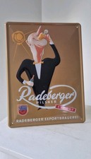 Radeberger Pilsner Werbeschild Blechschild Reklame Blechtafel 30 x 40 cm