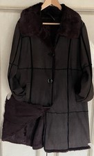 KOLENTI/Stilvoller Mantel/natürlichem Kaninchenfell/braun,Linia A,46(48)ITALY